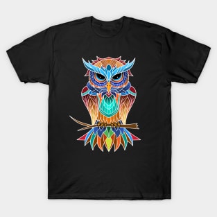 Owl Mandala Art Illustration T-Shirt